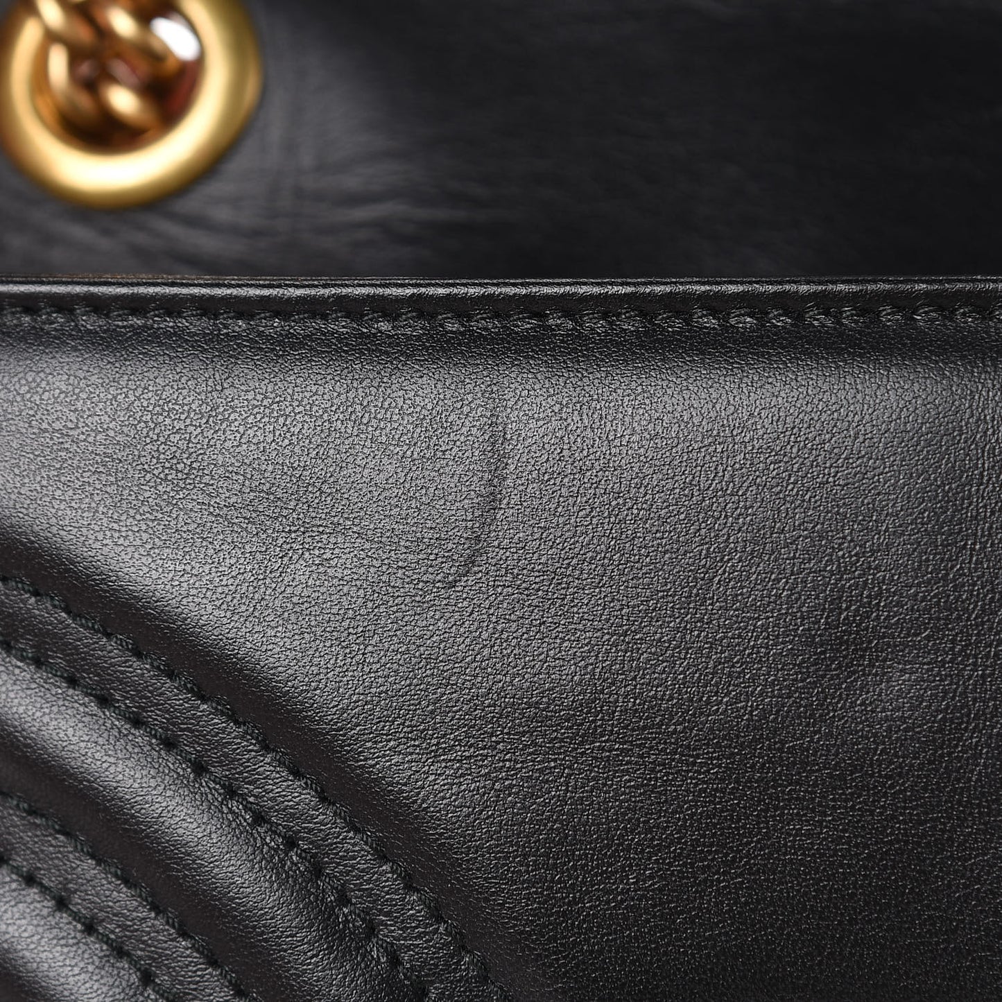Calfskin Matelasse Mini GG Marmont Shoulder Bag Black