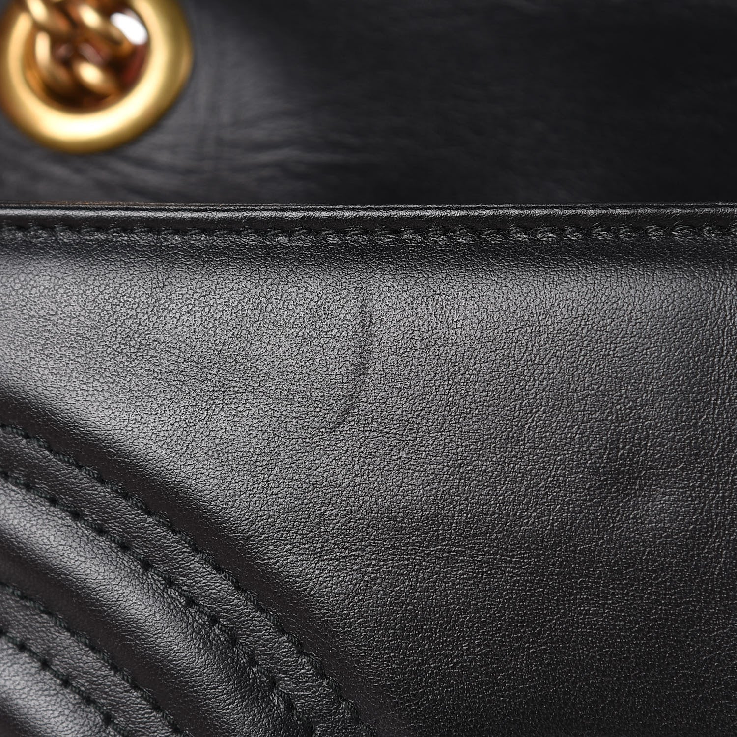 Gucci Calfskin Matelasse Mini GG Marmont Shoulder Bag Black 12 of 19