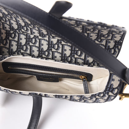 Christian Dior Oblique Saddle Bag Blue 5 of 8
