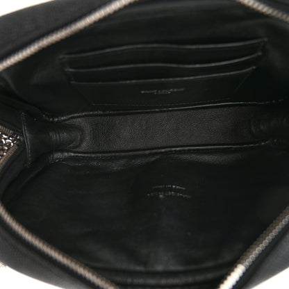 Saint Laurent Grain De Poudre Matelasse Monogram Mini Lou Camera Bag Black 5 of 11