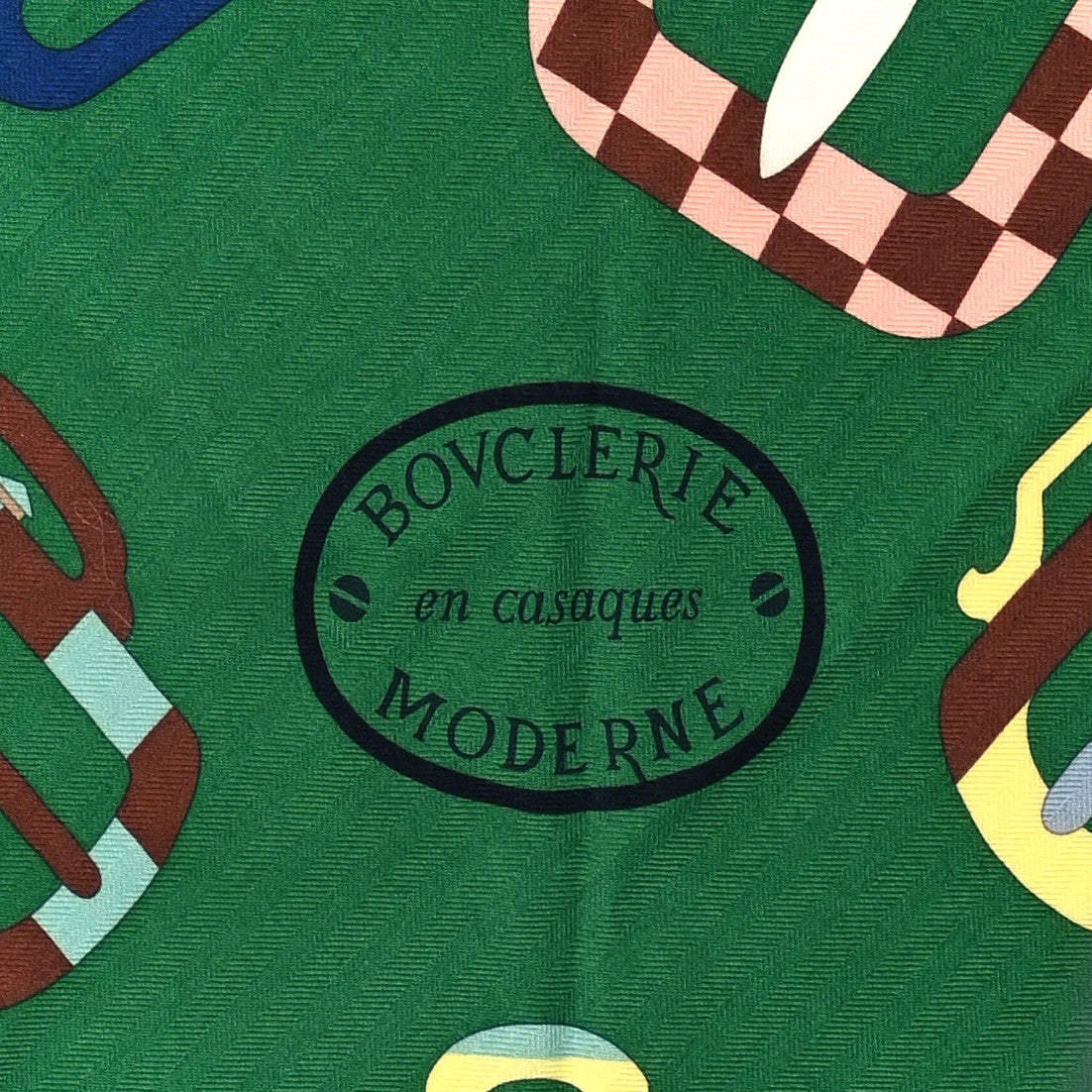 Cashmere Silk Bouclerie Moderne En Casaque Giant Triangle Scarf Vert Emeraude Bleu
