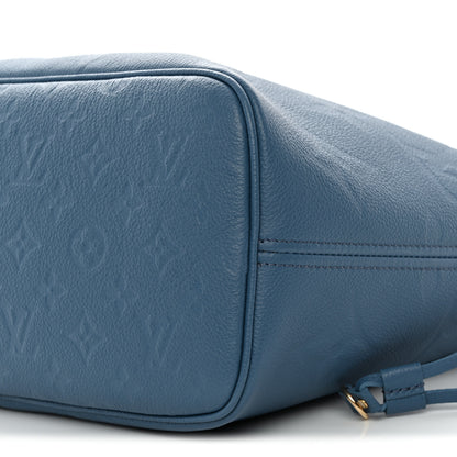 Louis Vuitton Empreinte Monogram Giant Neverfull MM Blue Jean 9 of 9