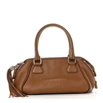 Chanel Calfskin Tassel Bowler Light Brown 1 of 14
