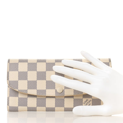 Louis Vuitton Damier Azur Emilie Wallet 2 of 10