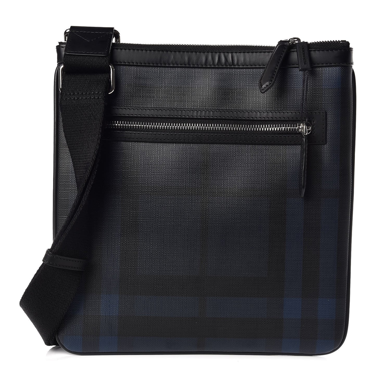 London Check Beckley Crossbody Messenger Bag Blue Black