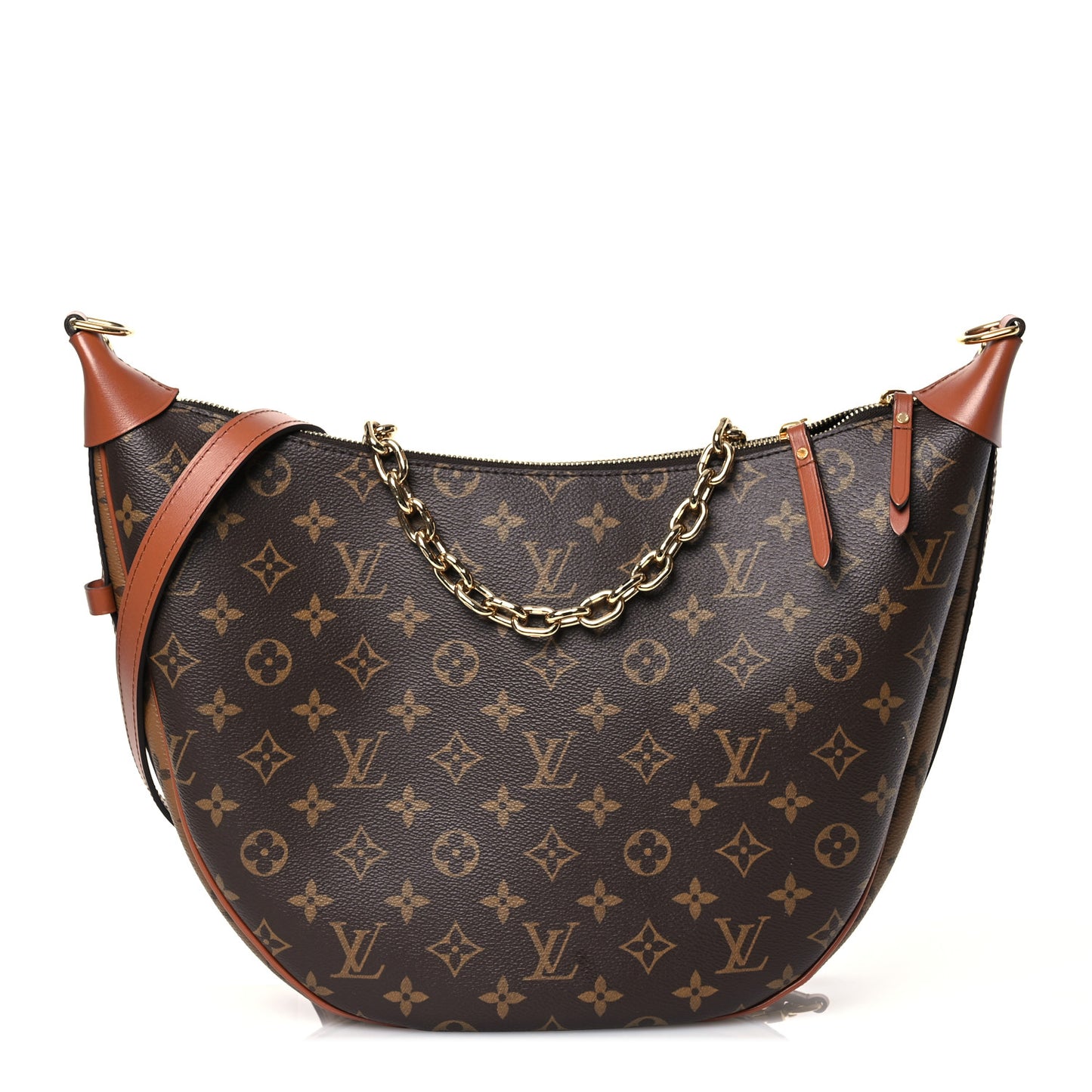 Reverse Monogram Loop Hobo