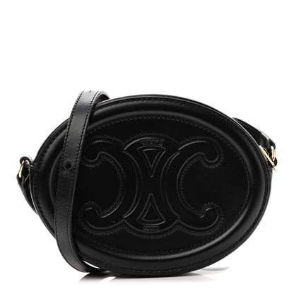 Celine Smooth Calfskin Oval Purse Crossbody Black 1 of 10