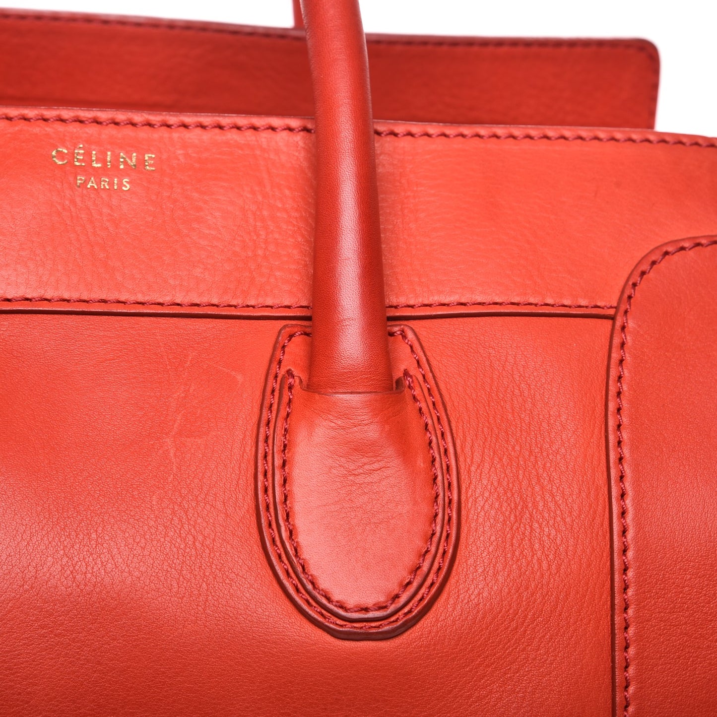Calfskin Mini Luggage Vermillion