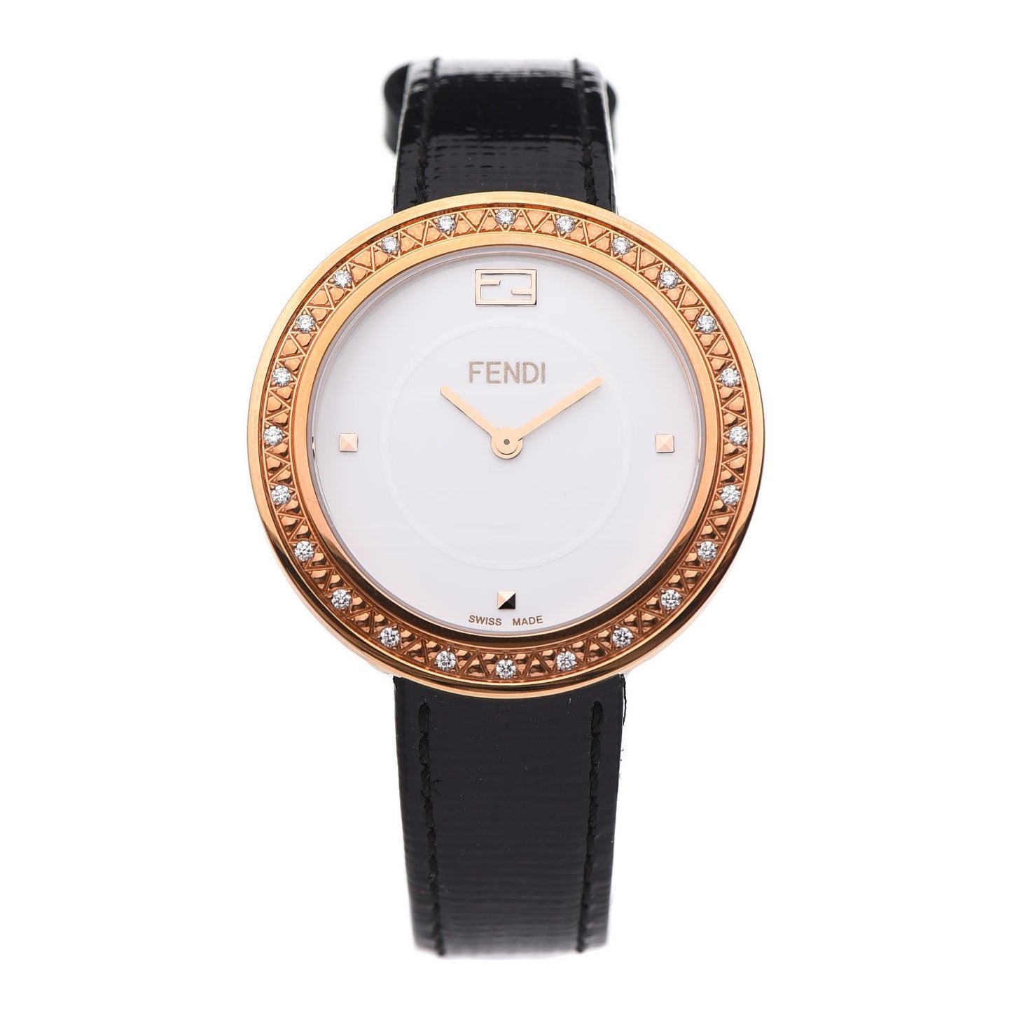 Stainless Steel Calfskin Diamond Bezel 36mm My Way Quartz Watch