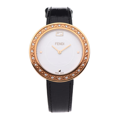 Fendi Stainless Steel Calfskin Diamond Bezel 36mm My Way Quartz Watch 1 of 6