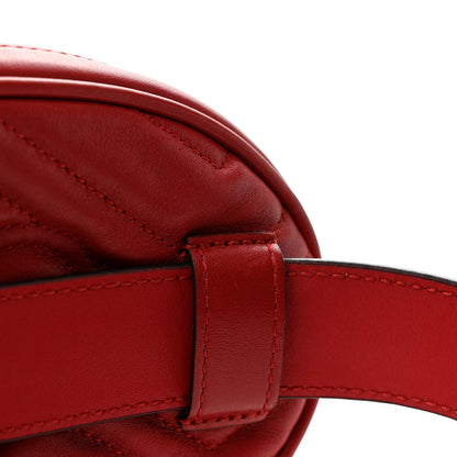 Gucci Calfskin Matelasse GG Marmont Belt Bag 85 34 Hibiscus Red 13 of 13