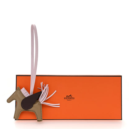 Hermes Milo Lambskin Grigri Rodeo Pegase Horse Bag Charm PM Beige Marfa Mauve Pale Moka 4 of 4