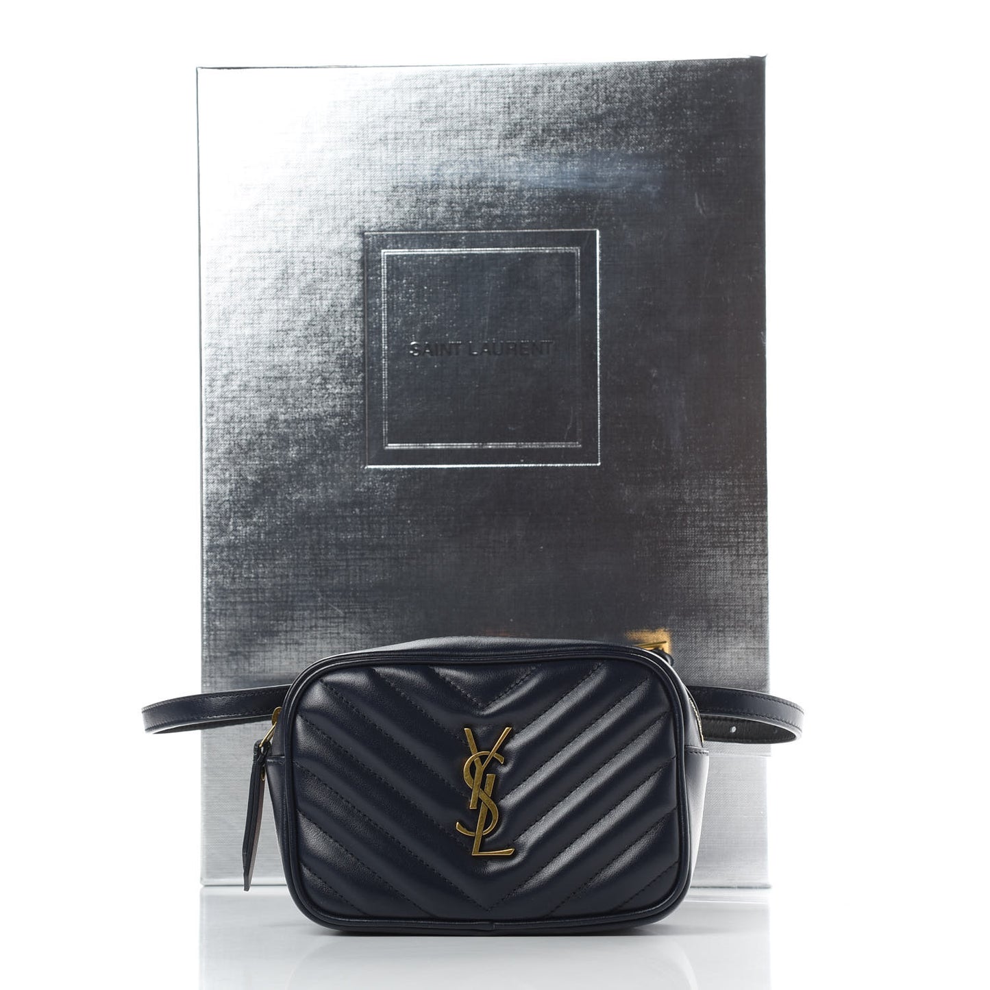 Calfskin Matelasse Monogram Lou Belt Bag Blue