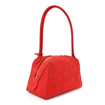 Alaia Suede Mini Le Bouledogue Bag Red 3 of 13