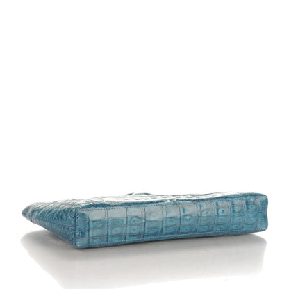 Nancy Gonzalez Glossy Crocodile Frame Clutch Blue 4 of 8