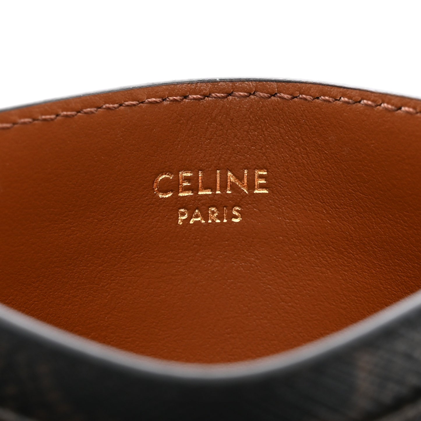 Triomphe Canvas Triomphe Card Holder Tan
