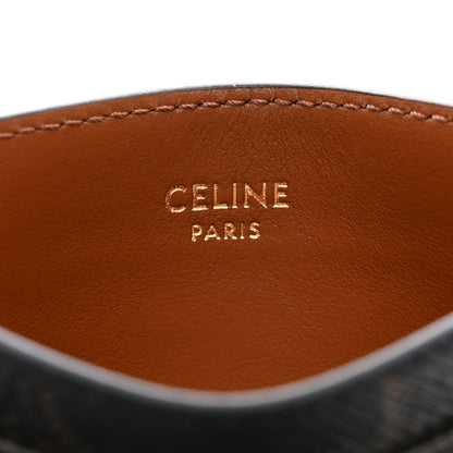 Celine Triomphe Canvas Triomphe Card Holder Tan 6 of 8