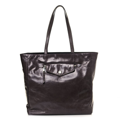 Miu Miu Vitello Shine Shopping Tote Fumo 1 of 11