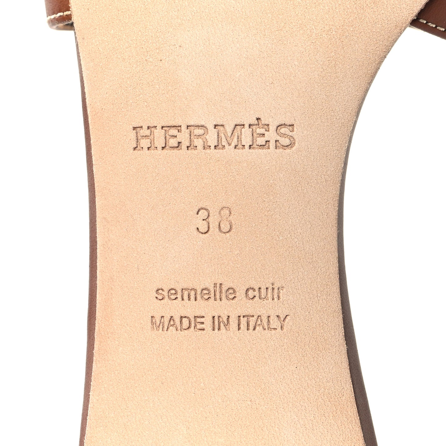 Calfskin Oasis Sandals 38 Gold