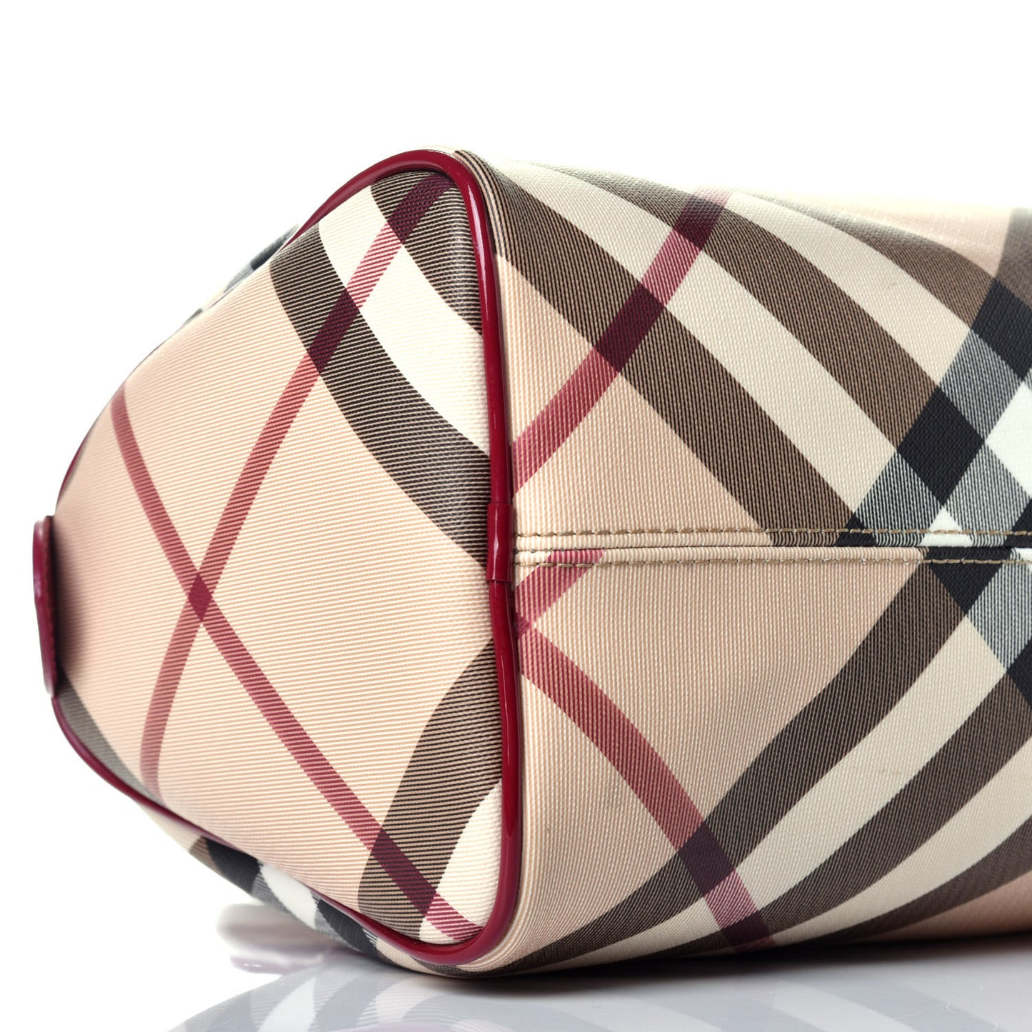 Patent Nova Check Chester Bowling Bag Raspberry Sorbet