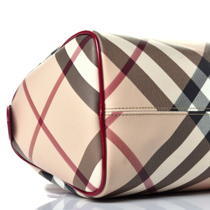 Burberry Patent Nova Check Chester Bowling Bag Raspberry Sorbet 7 of 8