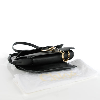 Chloe Suede Calfskin Small Faye Shoulder Bag Black 4 of 7