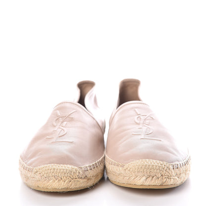 Saint Laurent Calfskin Monogram Espadrilles 41.5 Rose Poudre 2 of 8
