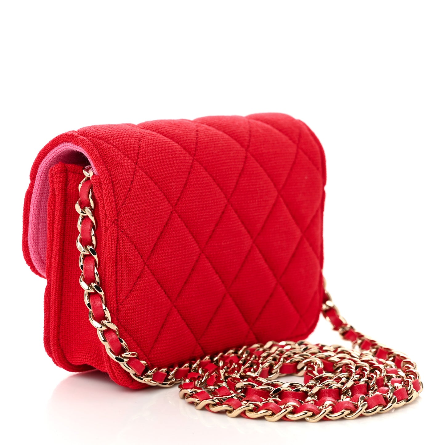 Jersey Quilted Micro Mini Flap Red