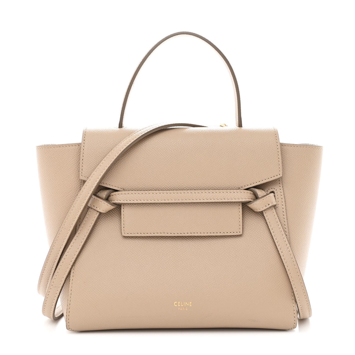 Grained Calfskin Nano Belt Bag Light Taupe