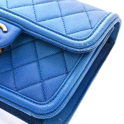 Chanel Caviar Quilted Sunset On The Sea Waist Bag Blue 12 of 13