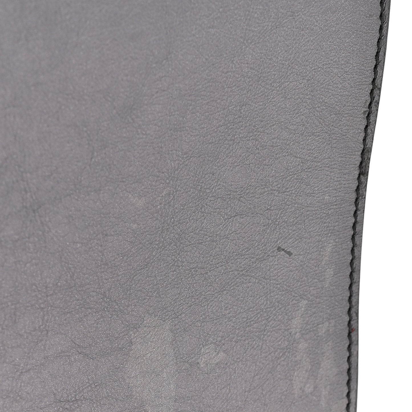 Metallic Calfskin Large Belle De Jour Clutch Dark Silver