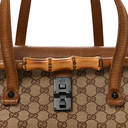 Gucci Monogram Bamboo Bullet Handbag Brown 8 of 10