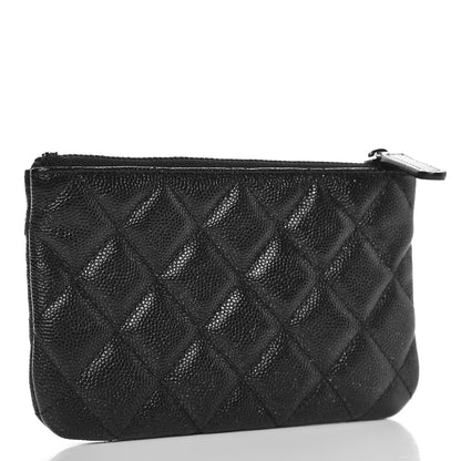Chanel Iridescent Caviar Quilted Small Cosmetic Case Black 3 of 8