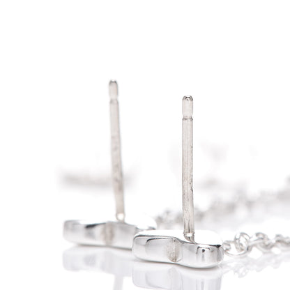 Tiffany Sterling Silver Double Heart Drop Earrings 3 of 4