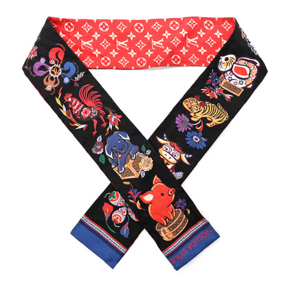 Louis Vuitton Silk Monogram Superstition Bandeau Black 1 of 5