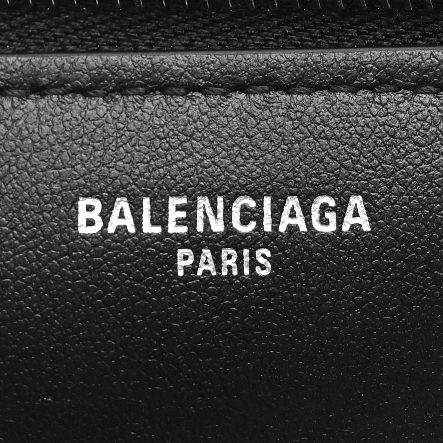 Balenciaga Textured Calfskin Passport Phone Holder Black 6 of 11