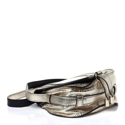 Chloe Metallic Calfskin Mini Marcie Round Crossbody Bag Gold 4 of 12