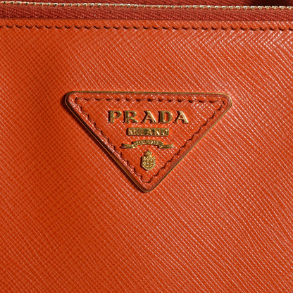 Prada Saffiano Large Galleria Double Zip Tote Papaya 6 of 11