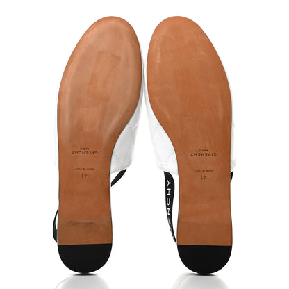 Givenchy Nappa Quilted Rivington Logo Slingback Flat 41 White 5 of 7