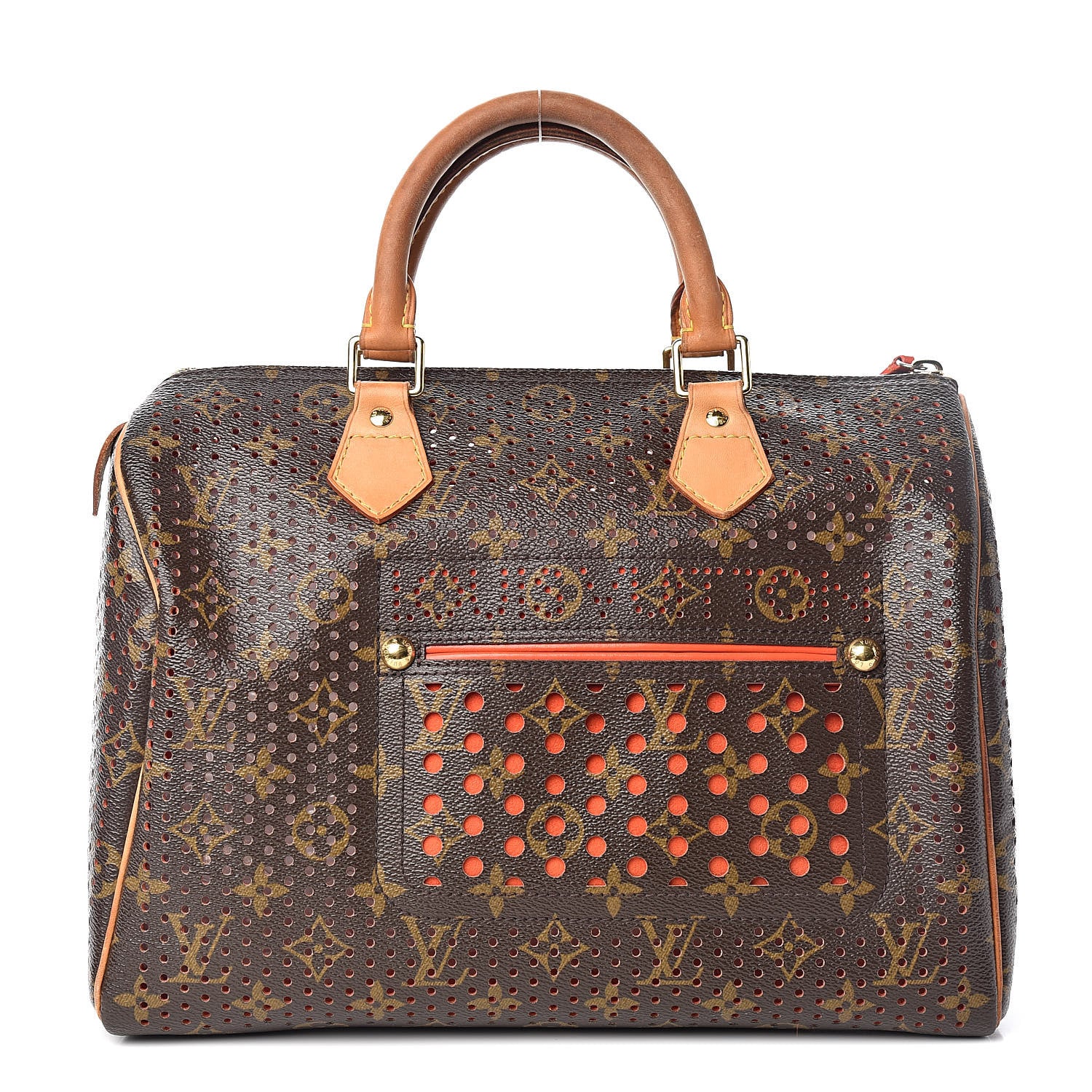 Louis Vuitton Monogram Perforated Speedy 30 Orange 1 of 14