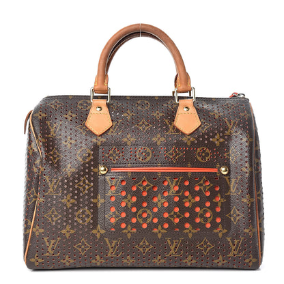 Louis Vuitton Monogram Perforated Speedy 30 Orange 1 of 14