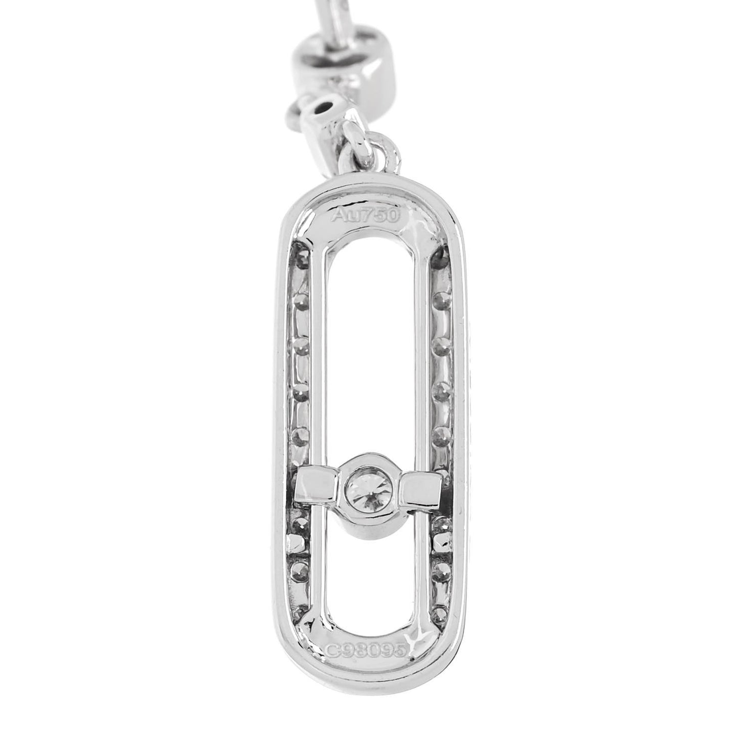 18K White Gold Diamond Move Uno Drop Earrings