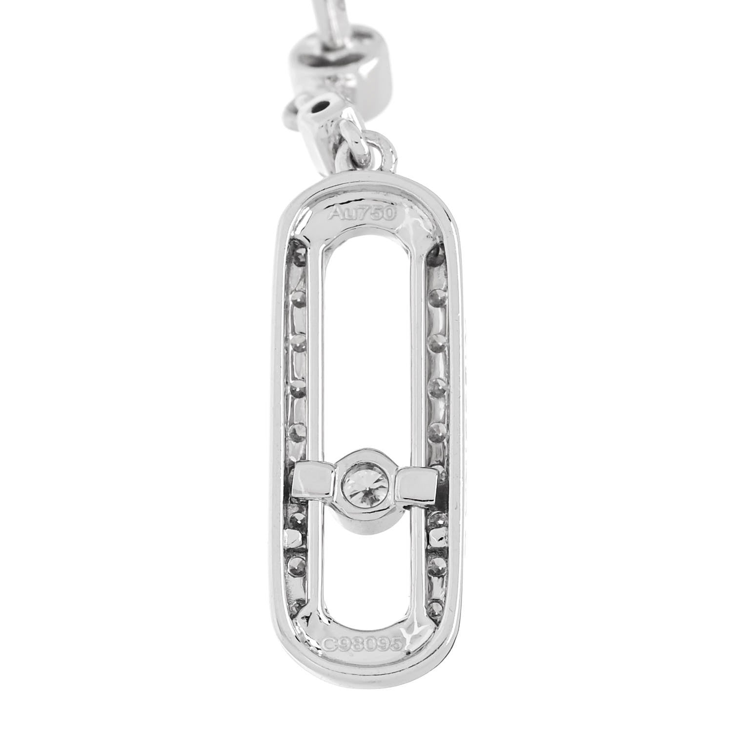 Messika 18K White Gold Diamond Move Uno Drop Earrings 5 of 6