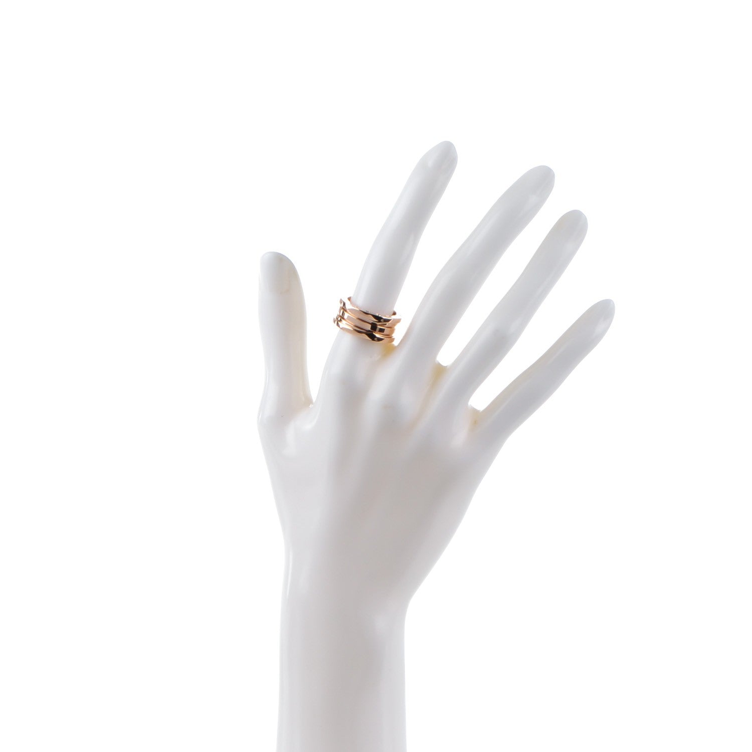 Bulgari 18K Rose Gold B.Zero1 Three-Band Ring 53 6.5 2 of 4