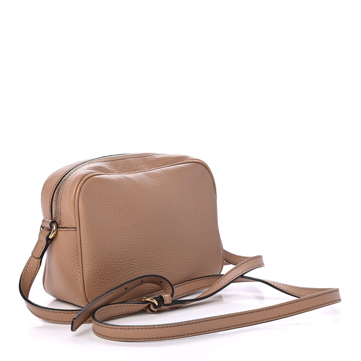 Pebbled Calfskin Small Soho Disco Bag Rose Beige