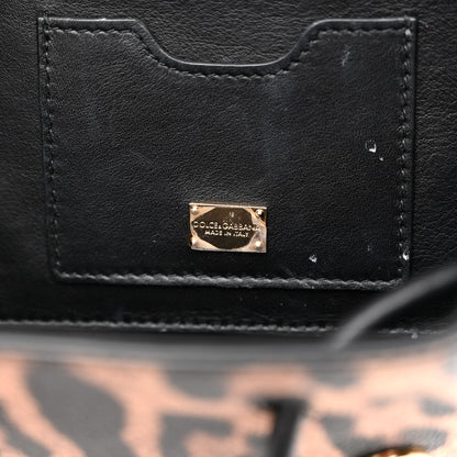 Dolce & Gabbana Dauphine Leopard Print Miss Sicily Backpack Black 6 of 12