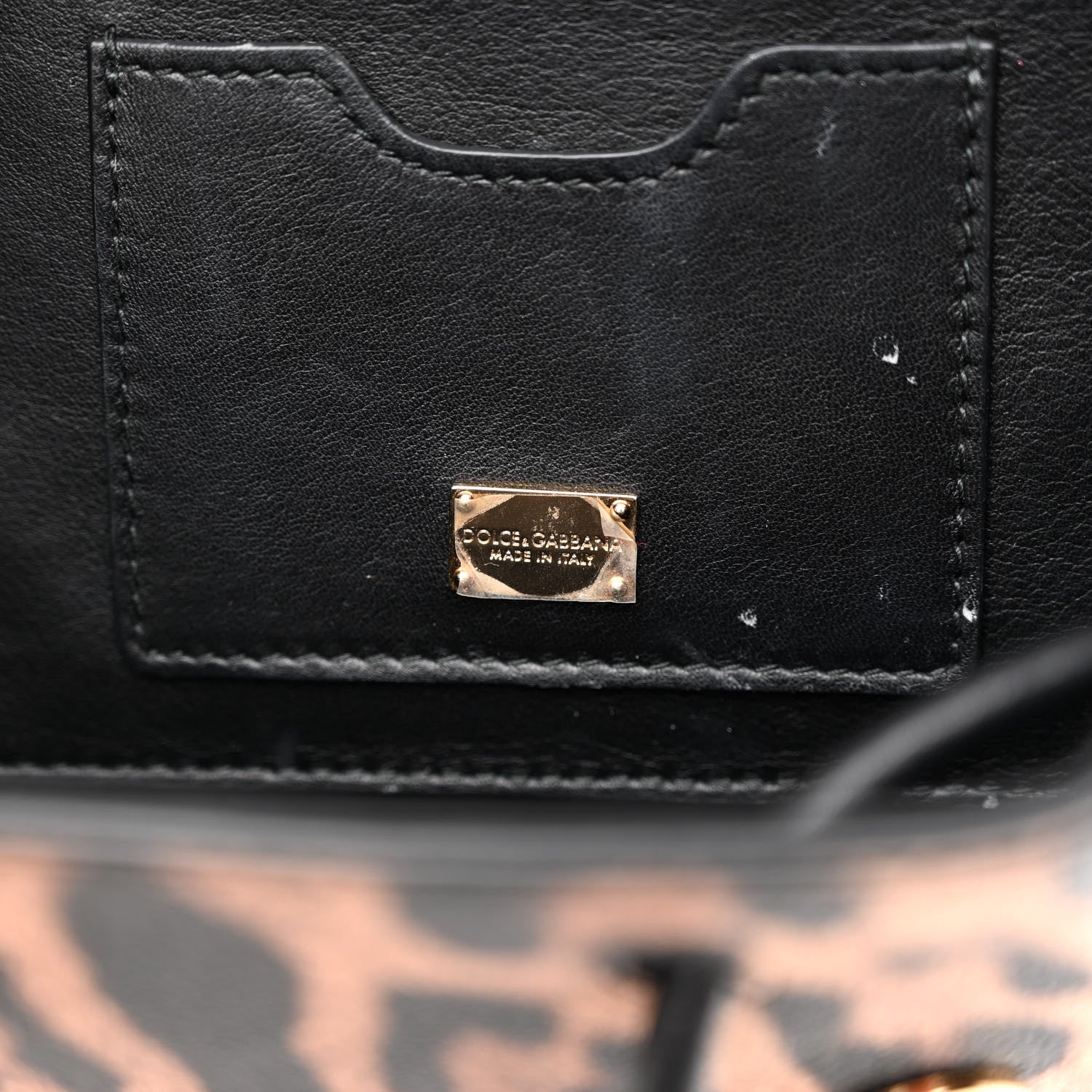 Dolce & Gabbana Dauphine Leopard Print Miss Sicily Backpack Black 6 of 12
