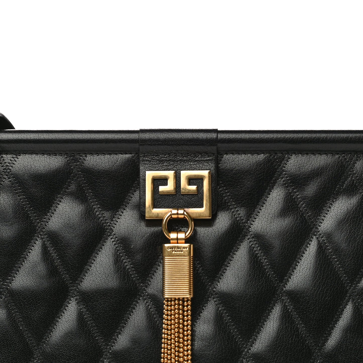 Goatskin Quilted Medium Gem Bag Black