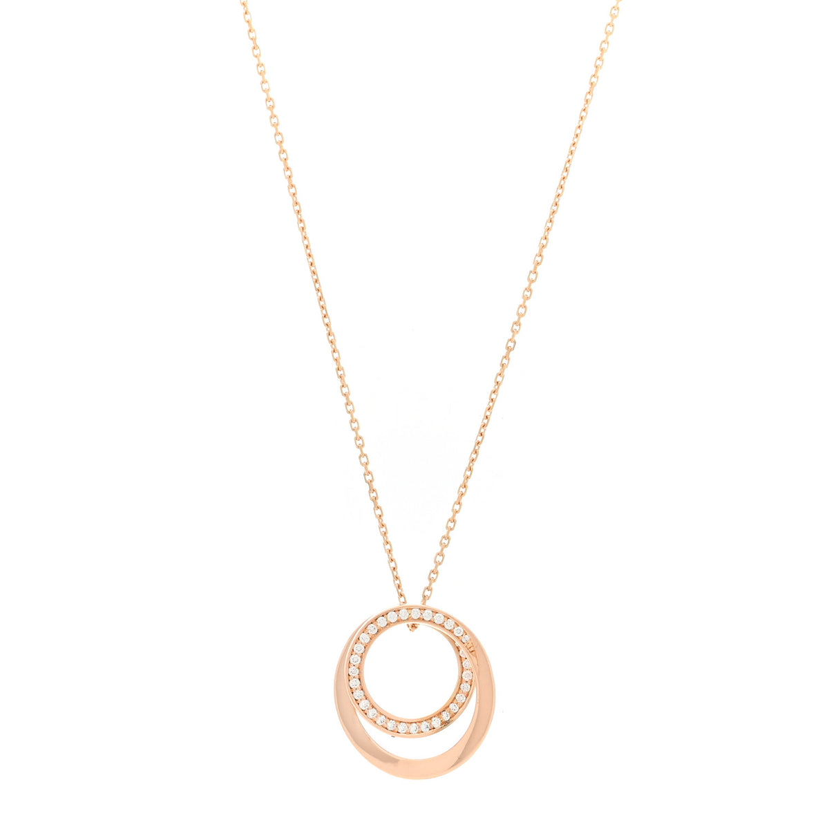 18K Pink Gold Diamond Etincelle De Cartier Pendant Necklace