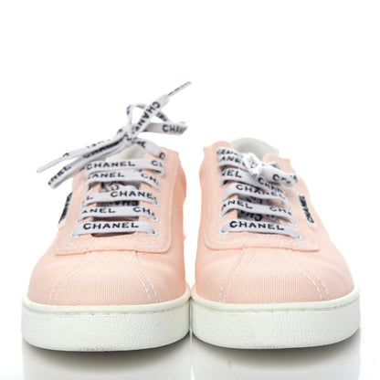 Chanel Canvas Womens Sneakers 38 Light Pink 2 of 11